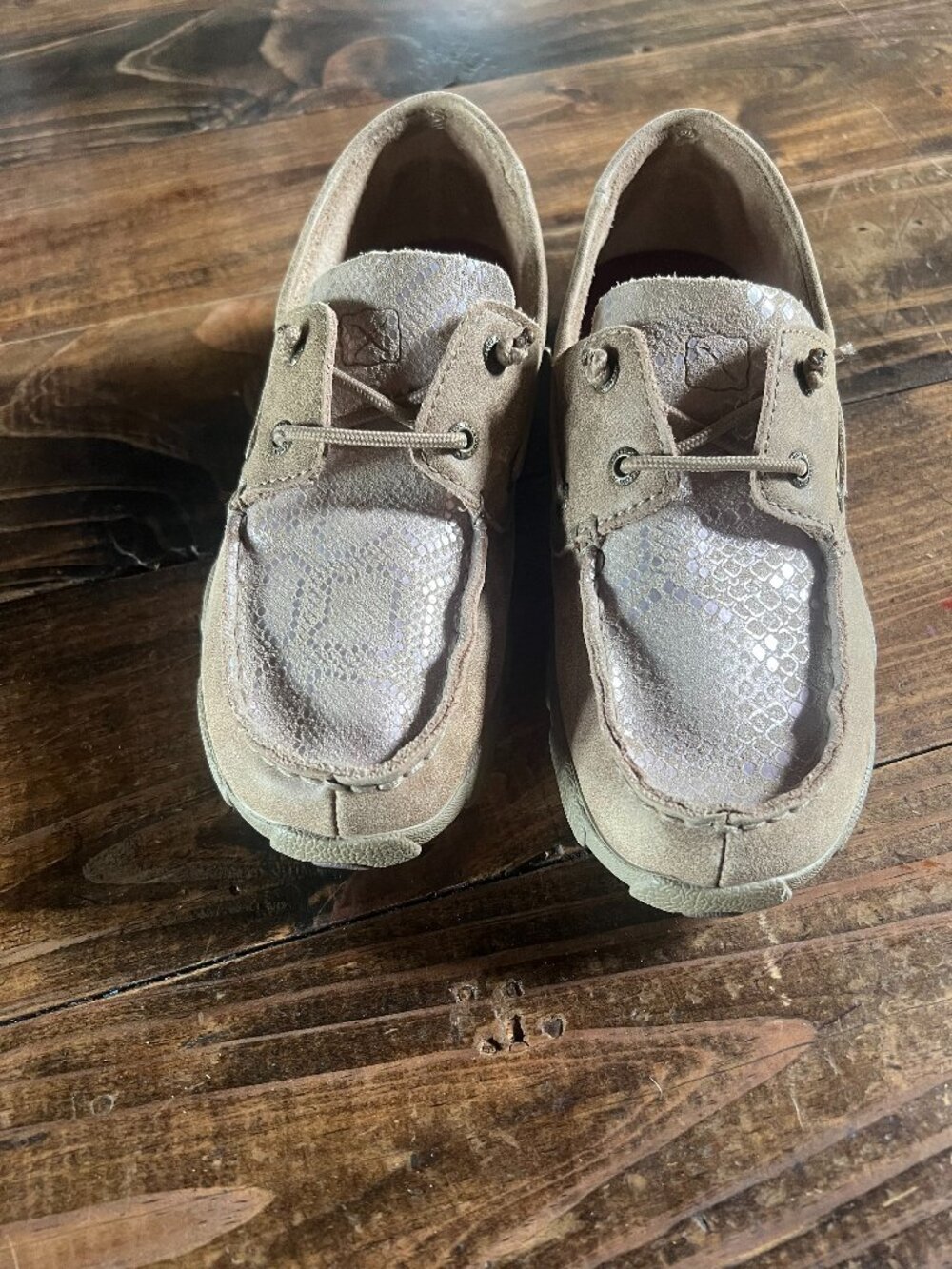 Twisted X Kids Snake Print Boat Shoe